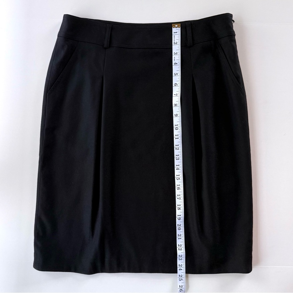 Burberry London Black Cashmere Angora Wool Blend Box Pleat Skirt Pockets 10 US - Picture 15 of 16